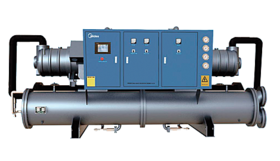 Commercial air-conditioners. Hydronic systems. Industial liquid. Screw compressor